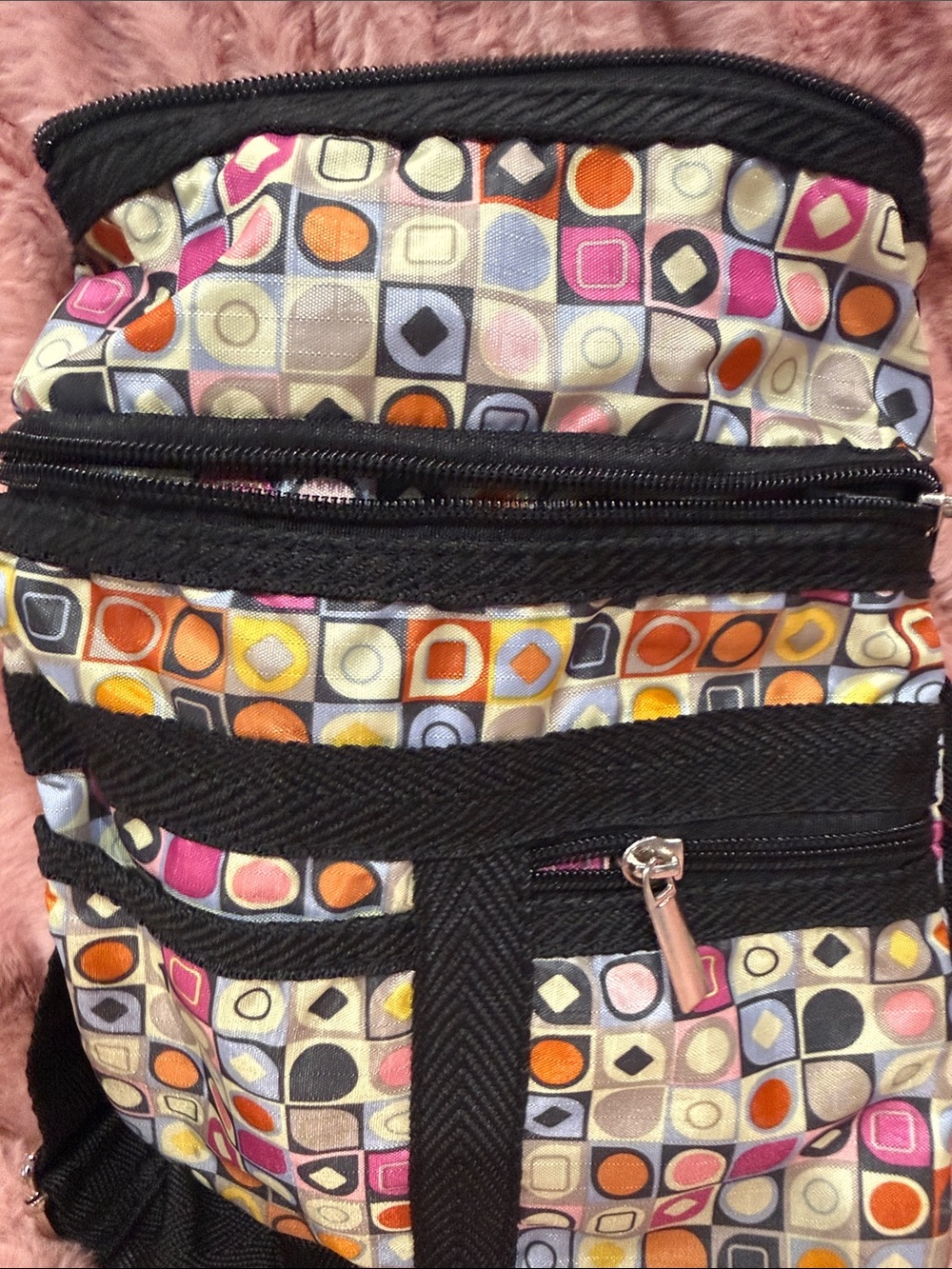 Braciano Multi-Color Geometric Crossbody Bag - Casual Women's Shoulder Bag - Picture 3 of 11